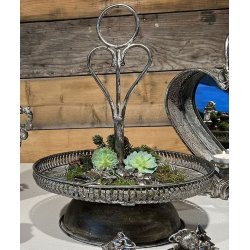 Opsats til dekorationer - antik s�lv